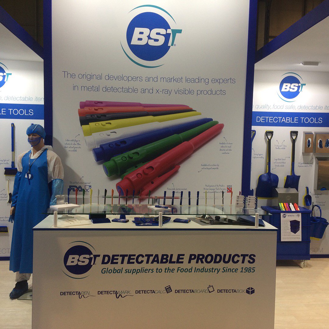 BSTProducts's tweet photo. Day two at the @Foodex and we're ready and waiting to get cracking as promised! See you at stand AA261. #DetectableProducts #Foodex #Original #BSTsince1985 #Contamination #Foodsafe @MadeinBritainGB https://t.co/0w3RM5S3BZ
