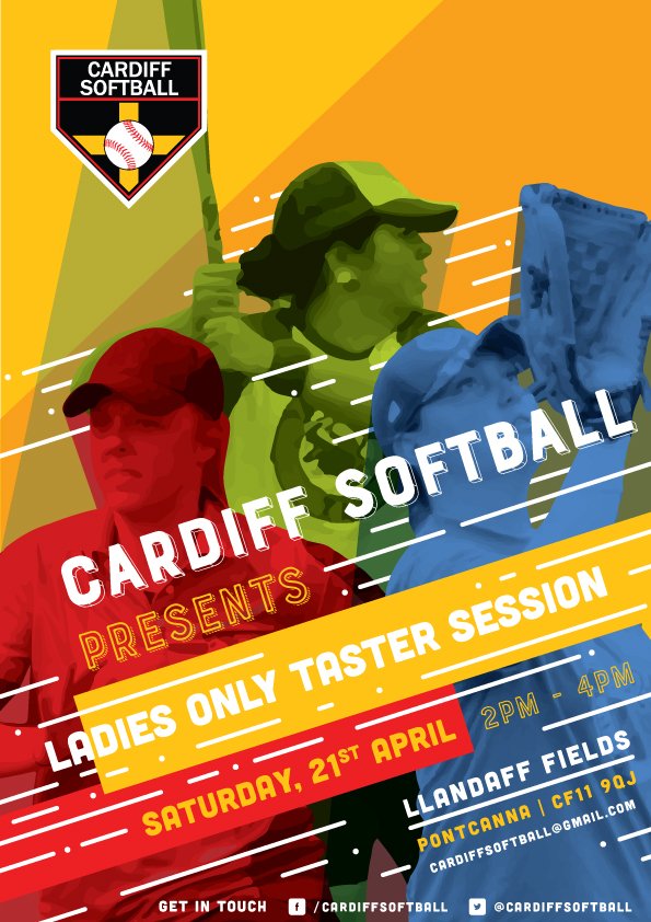 Kyanos's tweet image. Designed this for the super guys over @cardiffsoftball a few weeks ago. If you're looking for a fun sport with nice people to play then you should definitely pop round for a go this Saturday at 2pm! #cardiff #sportincardiff #batsandballs
