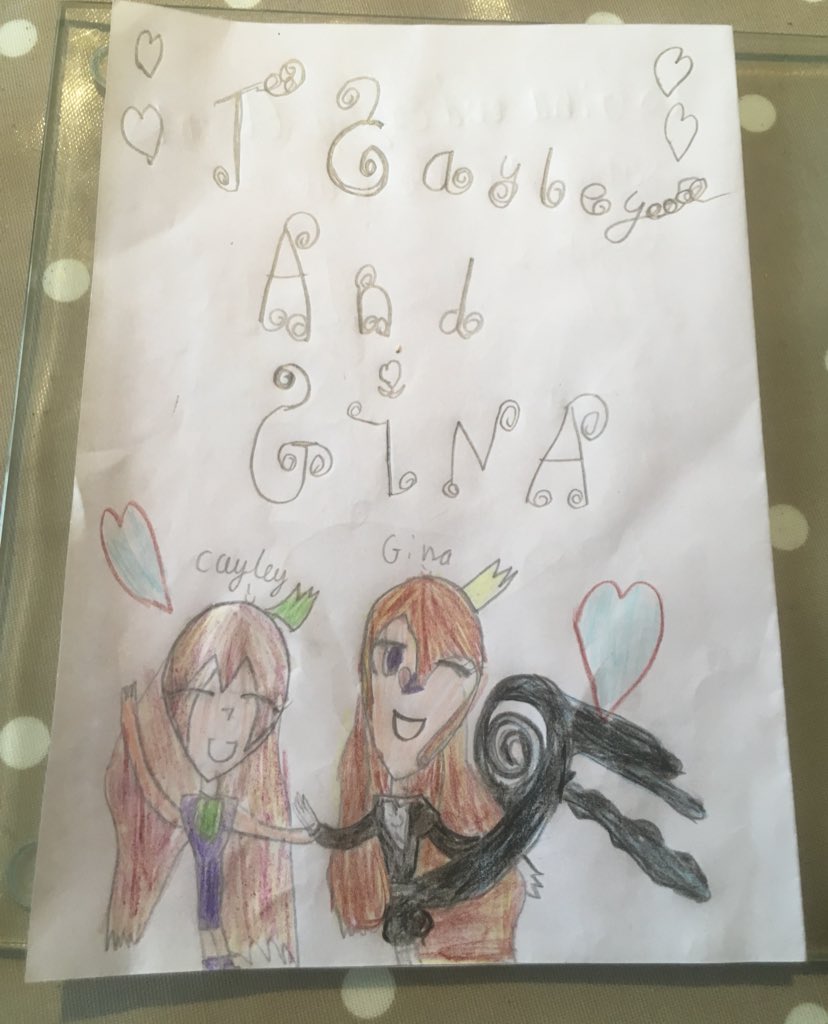 jorjalana's tweet photo. So this is what little Miss Jorja got up to last night she had no idea that I took the photo lol but to hear her trying to read it was brilliant. Then after she did this drawing! 💖☺️ she is over the moon thank you so much Gina 💕💎 we love you,really appreciate it x @CayAlyce https://t.co/dXUxbMYHdO