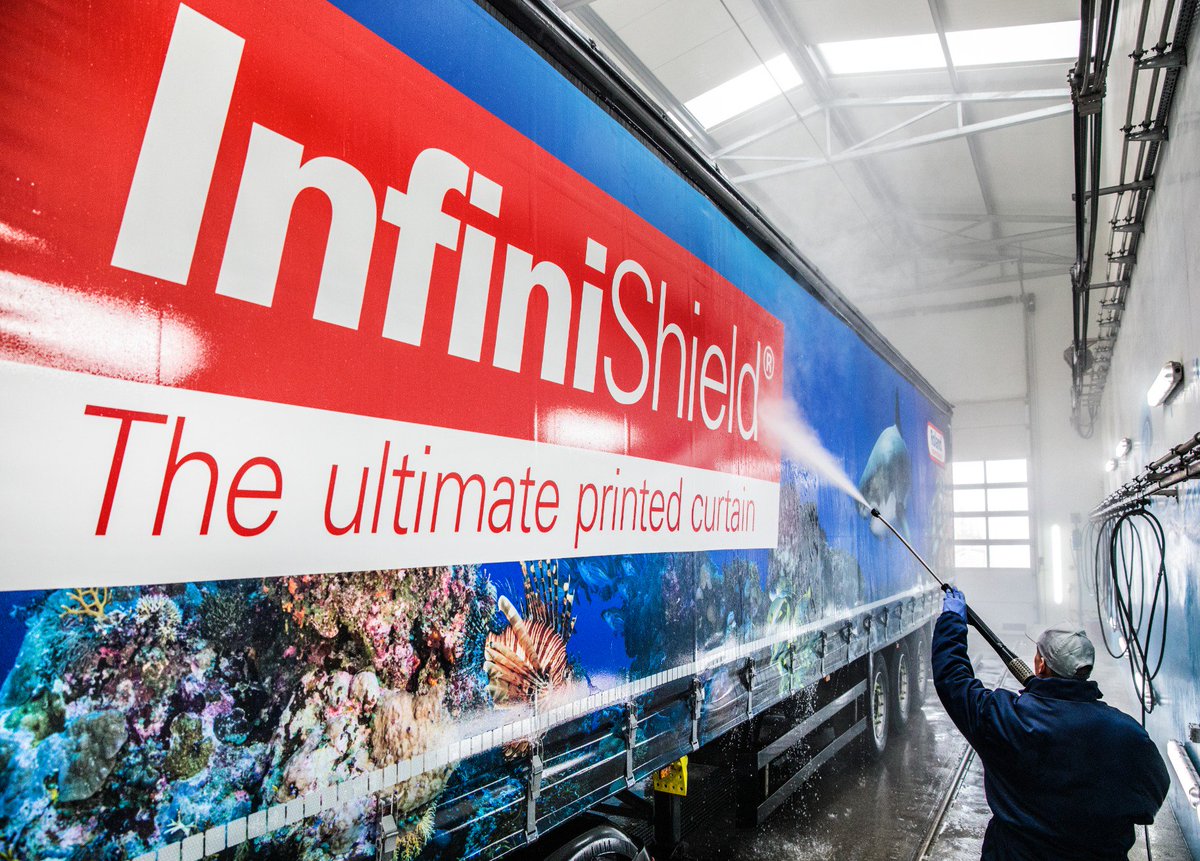 #PressRelease - #InfiniShield is the name of a new, revolutionary product that brings together a full range of digital printing technologies on PVC, combined with protective coatings for the perfect printed side curtain on every trailer. Full read: lnkd.in/dMVnbQR #roland