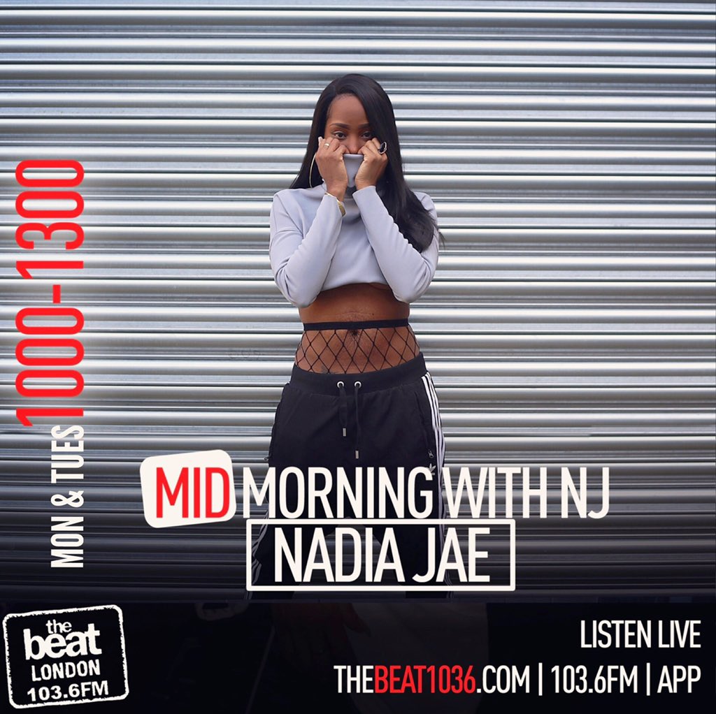 TheBeat1036fm's tweet photo. Happy Tunesday!
Tune in to the #MidMorningWithNJ with @itsnadiajae 10 - 1pm π
πΎπ§
#TeaTime βοΈ
#TopicHour at 11am Interview with @LoickEssien
And #HeyNJ request half hour on the way tune in!β‘οΈ https://t.co/Iv5c4uB2yw