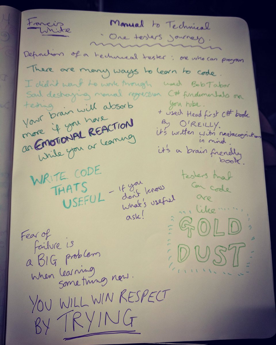 Rosicadia's tweet image. Francis White talking about the journey to technical testing @testing_atelier #TestAtelier #TestingAtelier