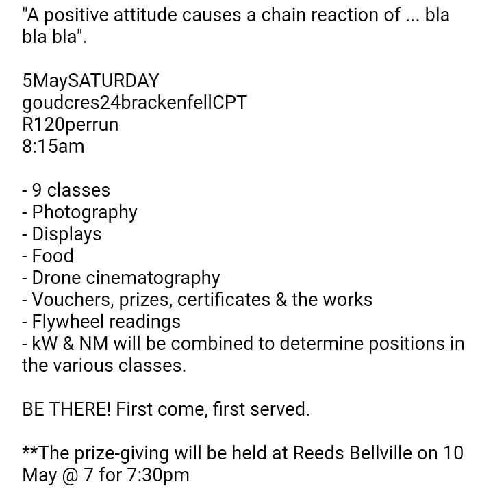 OpelClubCT's tweet photo. Swipe ➡️ for more info and for the various classes 🙂

Hope to see YOU there 😎

#Opel #OpelSA #DynoDay #Event #ChainReaction #Dyno #Dynotech #Brackenfell #Corsa #OPC #OpelPerformanceCenter #CorsaOPC #kW #NM @OpelSA @ReedsMotorGroup #TheFutureIsEveryones #WirLebenAutos https://t.co/TmSKnlpsQS