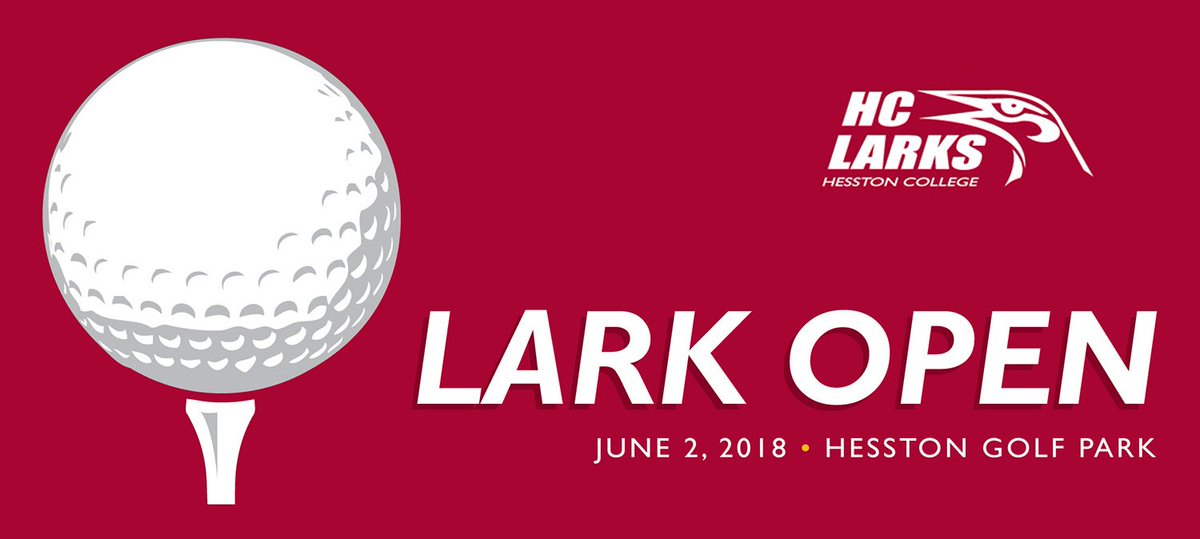 GoLarks's tweet photo. Join us for the 2018 Lark Open! June 2 at Hesston Golf Park - 1pm
Information & Registration Here: https://t.co/koGdpO41sX
#FearTheNest #LarkOpen @HesstonCollege https://t.co/8dVajUBfqY