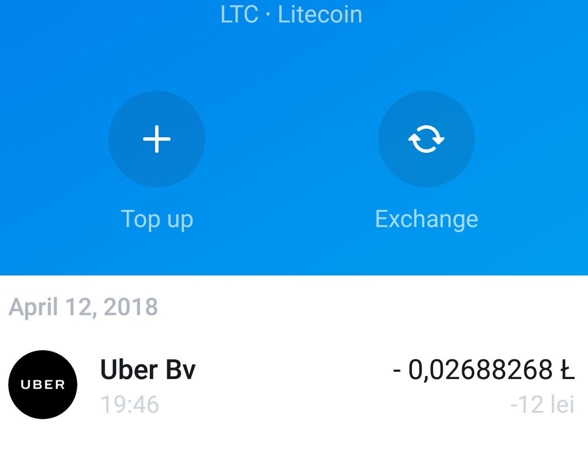 stefanVBRLabs's tweet photo. I was able to pay with LTC Uber, via Revolut card !😎  #PayWithLitecoin #Revolut @SatoshiLite https://t.co/I2uenzqPud