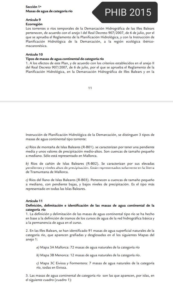 vidalmatas14's tweet photo. El Pla Hidrològic #PHIB del 2015, aprovat pel PP, ja NO recollia la singularitat del riu de Santa Eulària per obligació directiva europea i normativa estatal. Preocupats per la nomenclatura, sí, però sobretot per la seva pervivència #PlePIB https://t.co/UGlughHBif