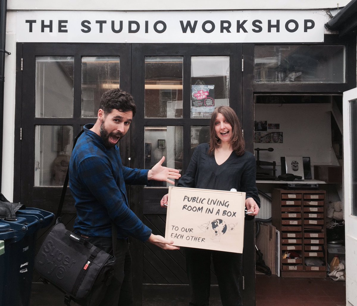 We have collected our 12 magical boxes from <a href="/monchu_uk/">Monchü</a> locally crafted &amp; illustrated ready to be filled with goodies for communities around the globe #camerados #publiclivingrooms