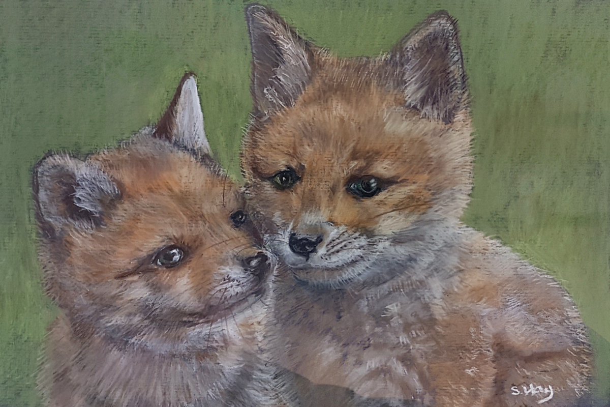 Our New Beginnings Exhibition runs until 28th April.

We are open today 10am - 5pm.

Today's work is Fox Cubs by Sandra Hay.