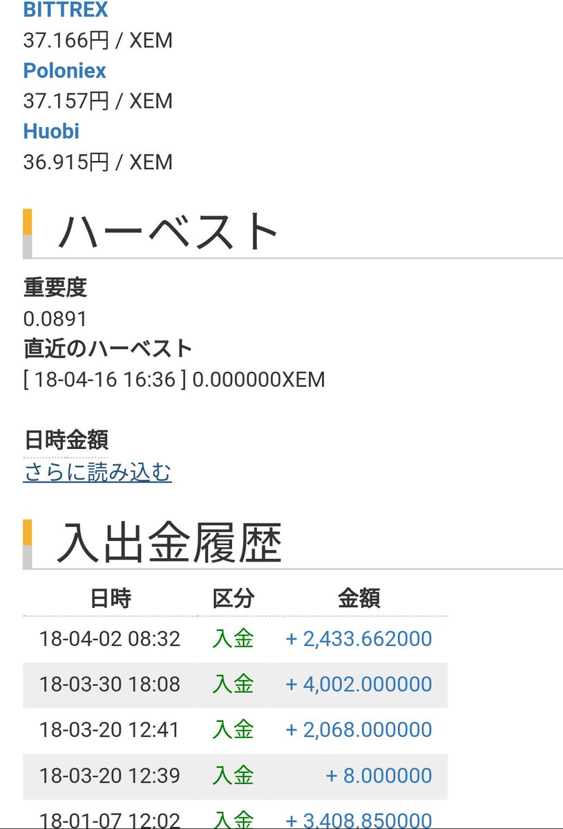 Mrlosscutcut's tweet photo. 初めてのハーベストは0XEM

残念無念(´Д｀) https://t.co/9hnV7e3Vms