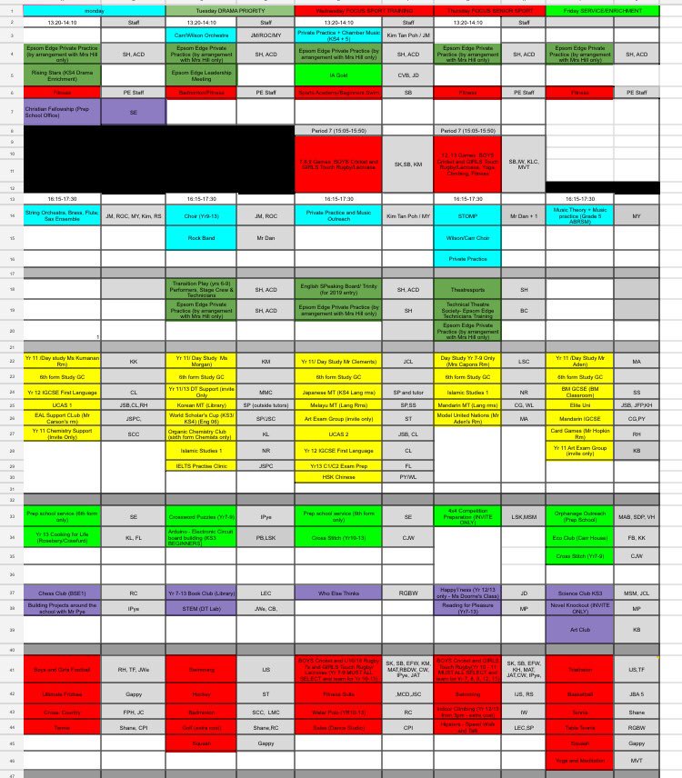 suzanne_kuster's tweet photo. Co-Curricular sign up today. What an amazing choice for our pupils. What would you take if you went back to school? @EpsomCollegeUK @ECiMHeadmaster @EpsomCollegeMY https://t.co/lJnSIyWvIy