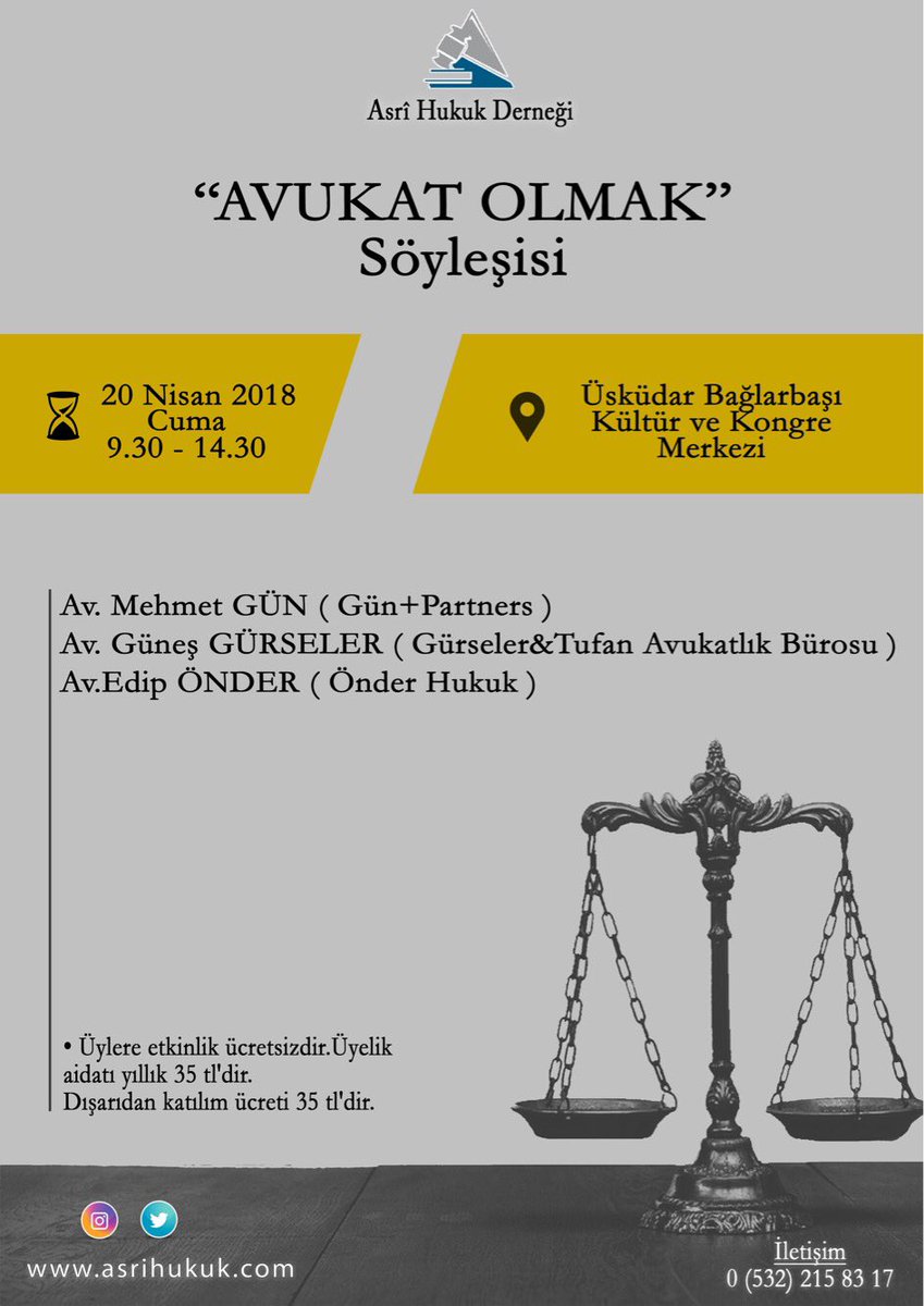 Söyleşimiz 20 Nisan Cuma günü sizlerle! 
📃Detaylı bilgi ve kayıt için: bilgi@asrihukuk.com