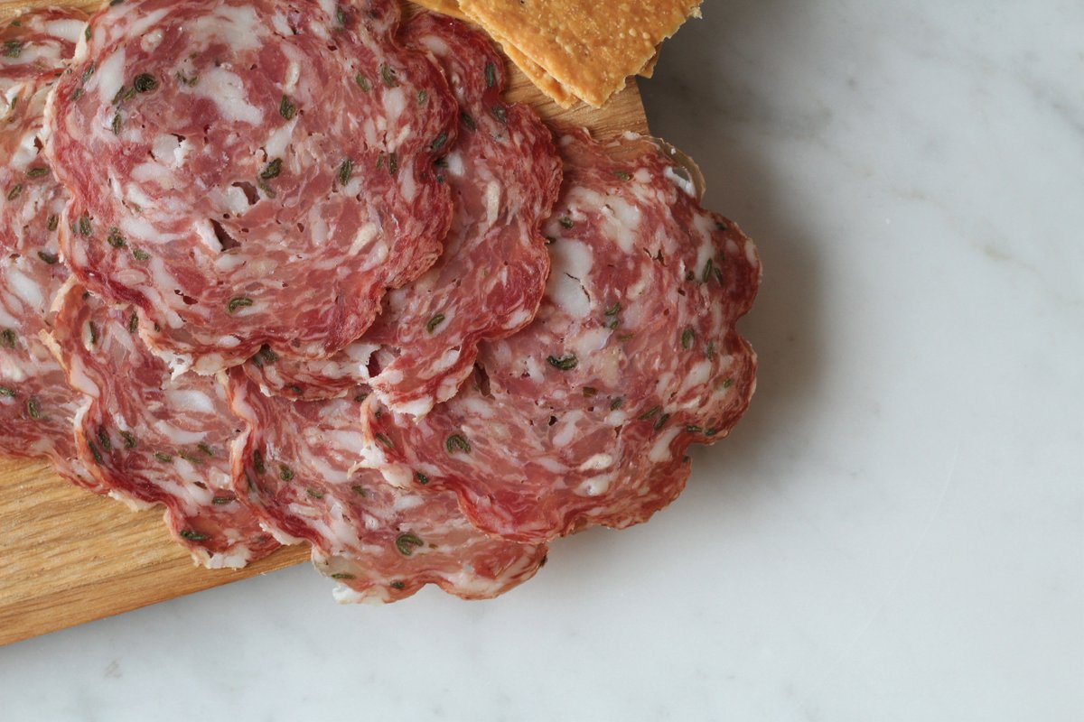 'In particular, tasting the Cornish seaweed and cider salami with its sourdough accompaniment, I can almost hear the beach' Thank you <a href="/SpearsMagazine/">Spear's Magazine</a> for the lovely mention in your <a href="/SourcedMarket/">Sourced Market</a> review buff.ly/2H6hUzH We're at <a href="/FarmShop_Deli/">Farm Shop & Deli Show</a> Stand C78 #britishcharcuterie