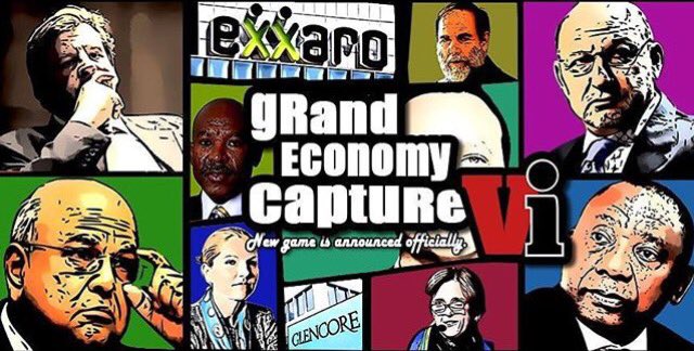 BrianTloubatla's tweet photo. Grand Economy Theft, to be launched in London...
Staring: Lord Robin Renwick, Nicky Oppenheimer, Johann Rupert
Stooges:
• Cyril Ramaphosa
• Pravin Gordhan
• Maria Ramos
• Trevor Manuel
• Sipho Pityana
#NewDeal
#ThumaMina
#Siyavuma
#EconomyCapture https://t.co/yBYVdp1F0D