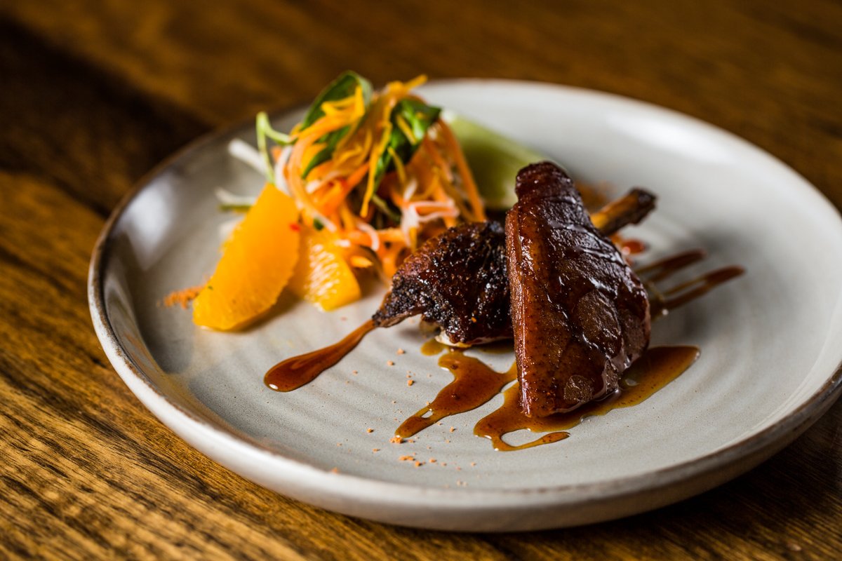 Get a load of this delicious Szechuan duck, hot Vietnamese mint salad and 5 spice caramel from <a href="/TaxiKitchenMelb/">Taxi Kitchen</a> - we can't wait to see what they have in store for #EatStMelb18 BOOK NOW! goo.gl/k3jcPa