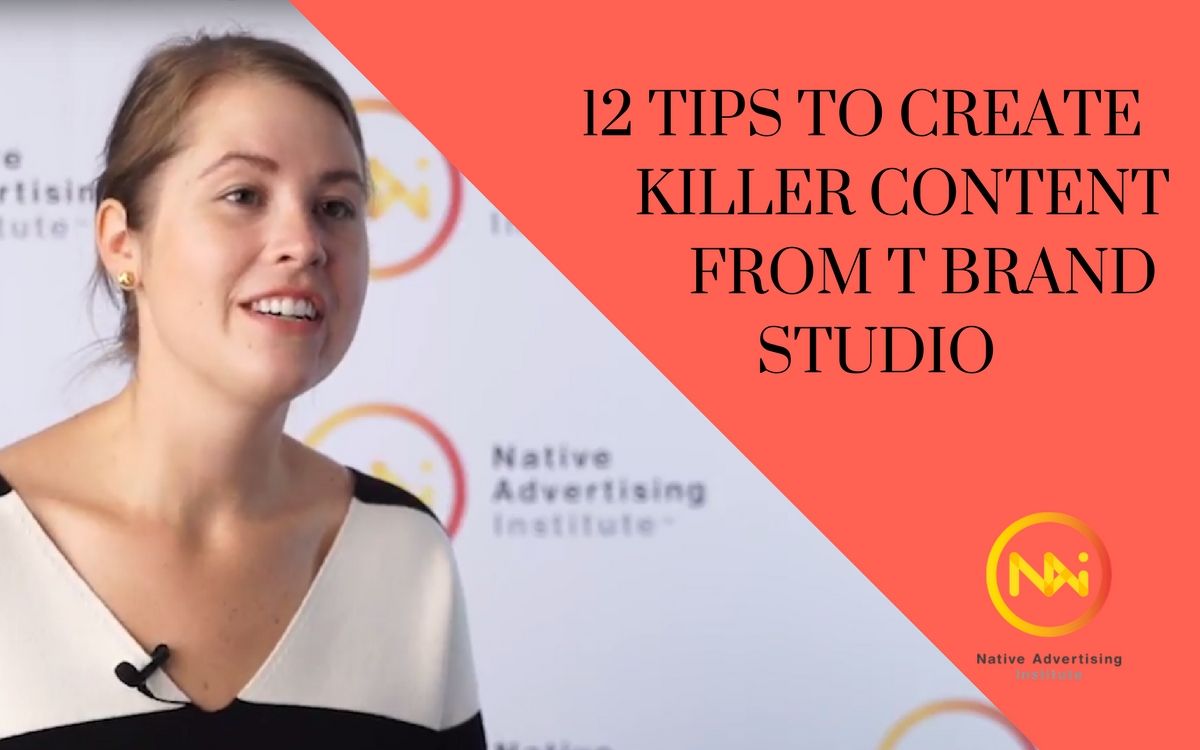 NativeInstitute's tweet image. @MissReddy from @TBrandStudio with 12 tips for creating killer #nativecontent #sponsoredcontent buff.ly/2tNPwvW