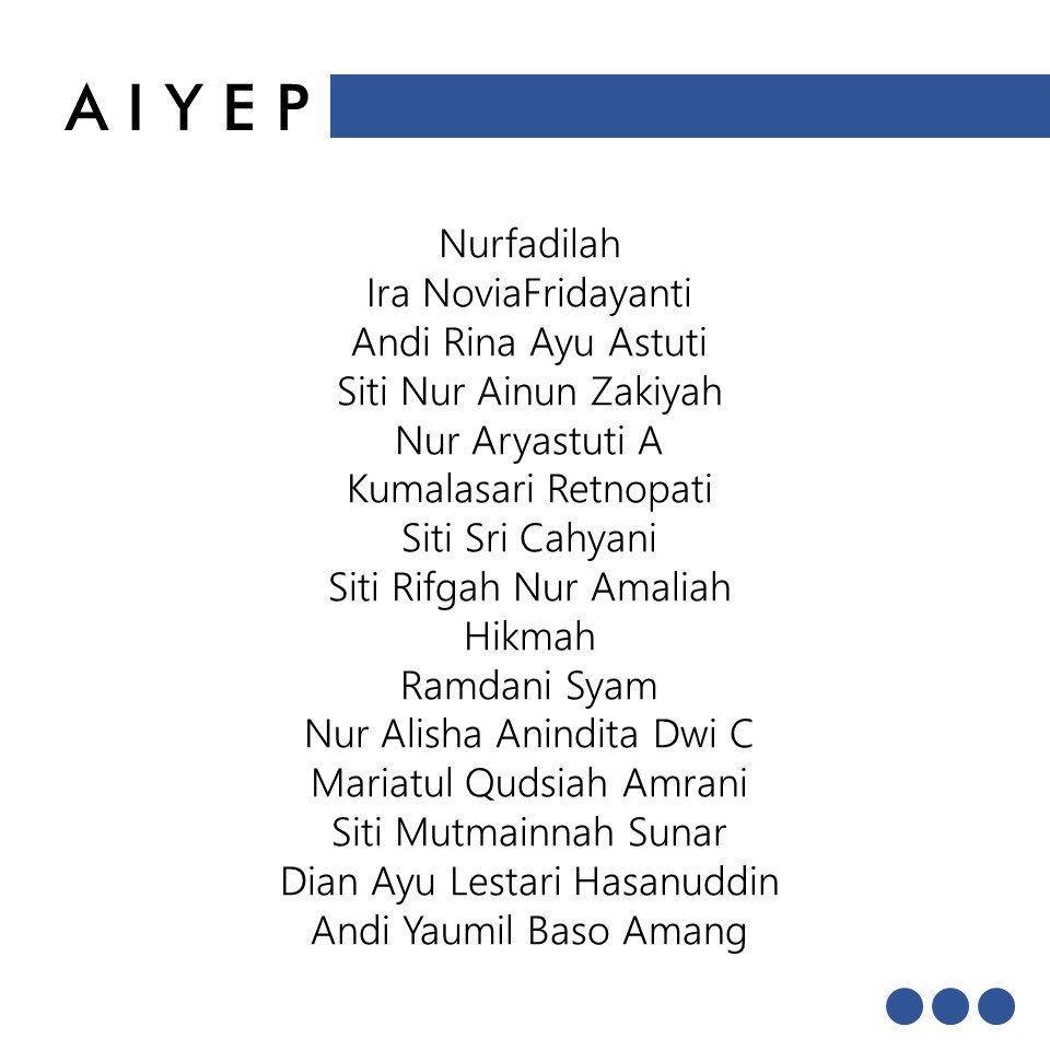 [ DAFTAR PESERTA LULUS BERKAS AIYEP 2018] [1/2]