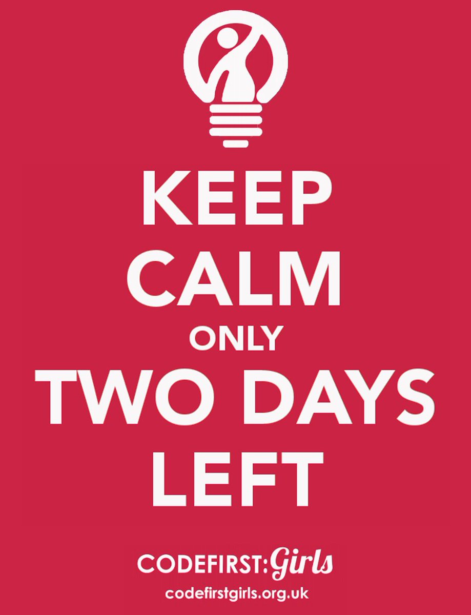 Are you ♀️18-23, student or recent graduate and you have not signed up for our #Leeds FREE coding course yet? 😱😯😮 Keep calm. You can still do it, but... hurry up! Applications close tomorrow midnight. bit.ly/2FrmxzB ⌛️ #womenintech #women4tech #EmpowerWomen
