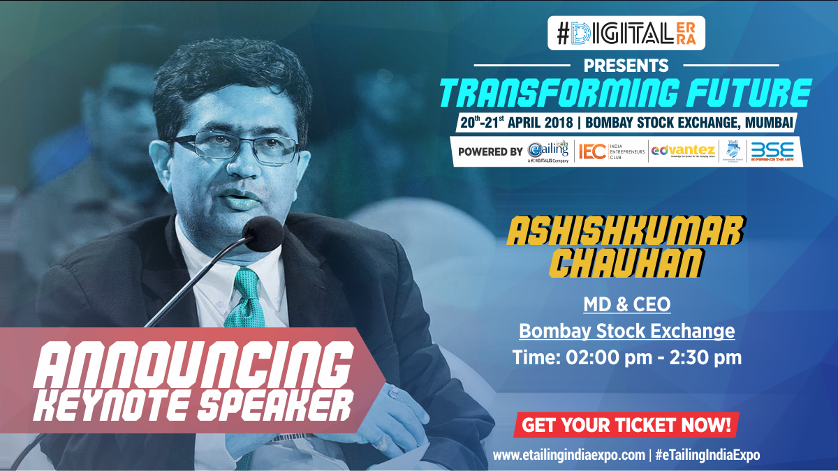 eTailingIndia's tweet photo. More
Incredibly excited to have the father of modern financial derivatives of India. One of the founders of @NSEIndia, MD &amp; CEO of @BSEIndia @ashishchauhan 
#booknow: https://t.co/xH1YGyUVmx  
 #eCommerce #Retail #Technology #Education #Knowledge
 #eTailingIndiaExpo https://t.co/dqedKJnRhE