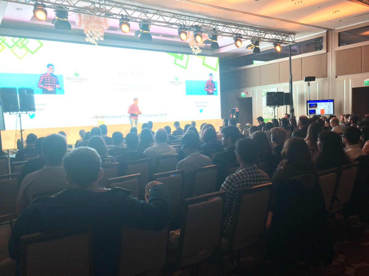 #TestIstanbul continues with #keynote speaker Mark Winteringham. "Liberation Not Replication: Automate to Support #Testing" @2bittester