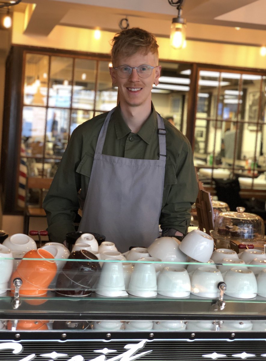 SharpsCoffeeBar's tweet photo. Sharps Coffee Bar - Meet Luke, our new barista! and PLUS a more lunch by Kaffeine - Week of April 16-21 (Please Share :)) - https://t.co/DIs4KJrTUF https://t.co/UI6OjTuLxV