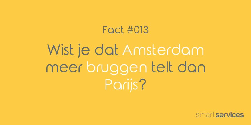 _SmartServices's tweet photo. Elke dinsdag een Amsterdamse #smartfact. #amsterdam https://t.co/7eLq9TYd8y