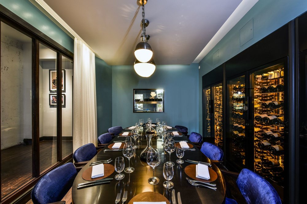Check out THIS gorgeous #privatedining room! The Magnum Room <a href="/Cabotte_/">Cabotte</a> can seat up to 10 guests, and has the stunning Eurocave backdrop &amp; window into the kitchen pass - their very own Chef's Table. bit.ly/2H4HTmS