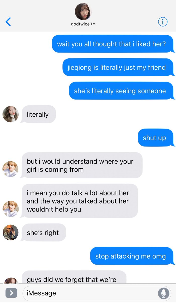 “Sorry, I have to go.” Dahyun told the girl she was facetiming. “I’ll text you later.”“Wait-“ Sana tried but the girl already hung up. “Who were you talking to?” Dahyun just shook her head. “Should I go? So you can finish that conversation?”“No, no, it wasn’t important.”