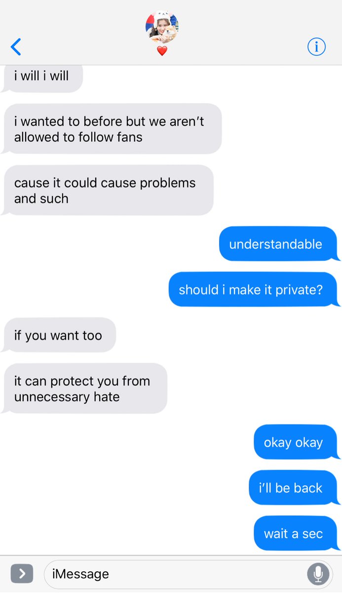 “Sorry, I have to go.” Dahyun told the girl she was facetiming. “I’ll text you later.”“Wait-“ Sana tried but the girl already hung up. “Who were you talking to?” Dahyun just shook her head. “Should I go? So you can finish that conversation?”“No, no, it wasn’t important.”