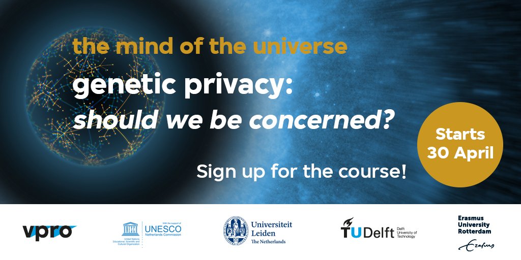LLInC_Leiden's tweet photo. Would you make your genetic information public to help fight diseases? Join the debate in @UniLeidenNews' latest #MOOC on #geneticprivacy based on  @vprothemind 📺 show. Sign up before the 30/4 here → https://t.co/Zpy3anjZMV #onlineed #mindlearning #privacy https://t.co/V1CBSpMYat