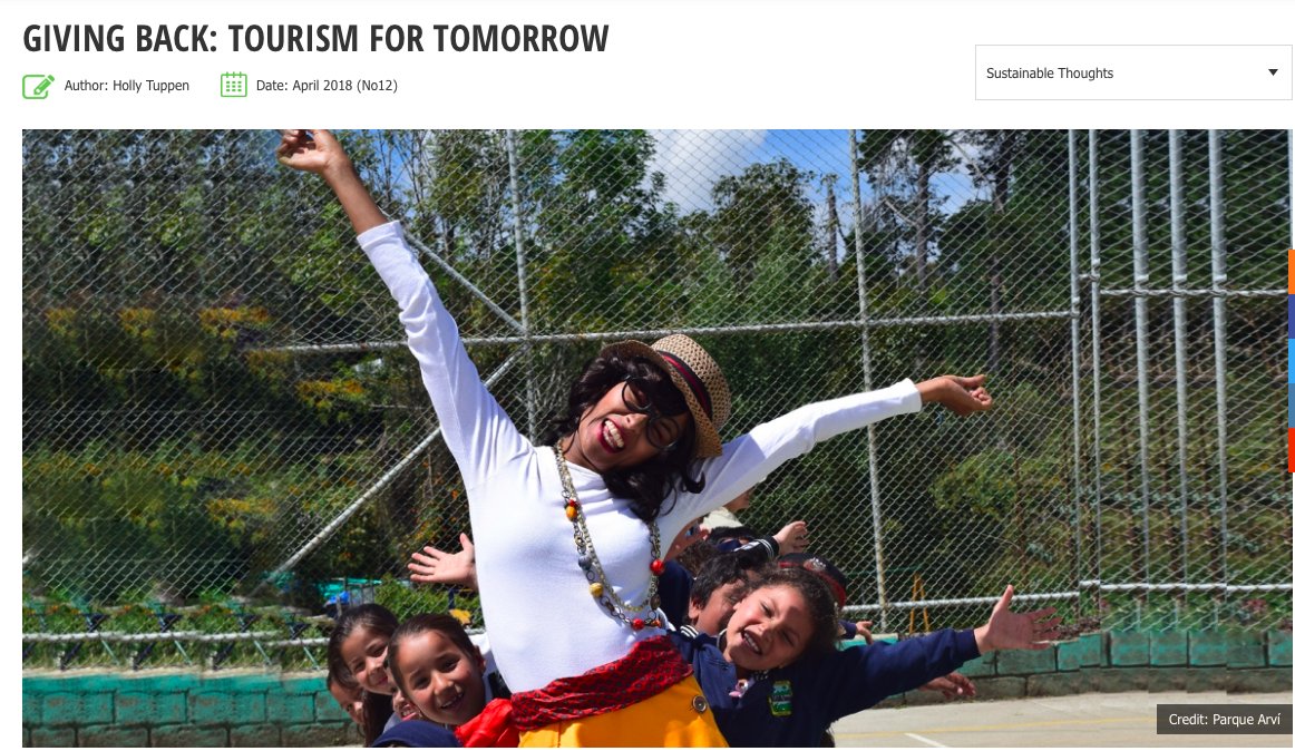 Thank you <a href="/itmustbeNOW/">NOW Transforming Travel</a> for including a round up of our inspiring #tourismfortomorrow finalists in this month’s HEALTH issue <a href="/WTTC/">WTTC</a> itmustbenow.com/giving-back-to… #LetsTalkTravel #GSBuenosAires