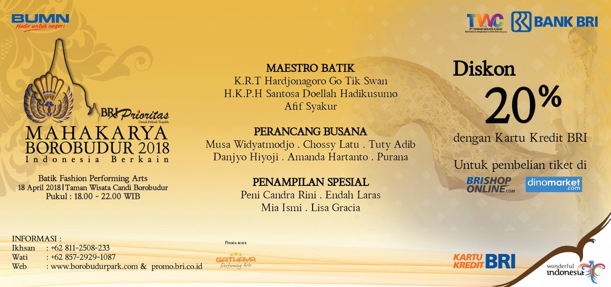 HimSaifanah's tweet photo. Mahakarya Borobudur 2018: “Indonesia Berkain”

https://t.co/AItqgFVYw8 https://t.co/k7wYxxjbND