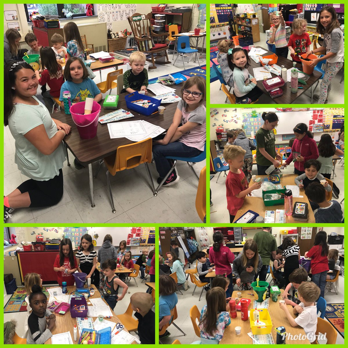 CHES Environmental Student Leaders helped our Kinders plant seeds. What a fun learning experience! #CloverHillES