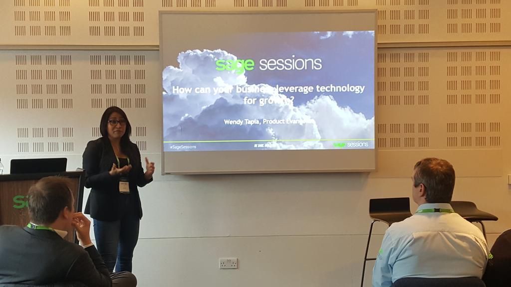 Marion_Carr's tweet photo. @wendytapia sharing how to leverage technology for growth @sageuk #SageSessions #SageBusinessCloud #financials https://t.co/0Tz31dd3AR