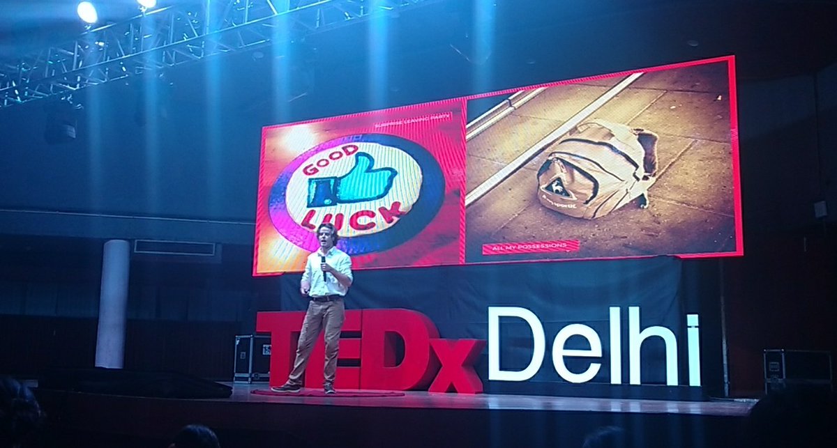 InfosysCareers's tweet photo. The next speaker at #TEDxDelhi is William Meara, all the way from Dublin, Ireland, sharing stories from his many adventures. #TEDxwithINFY https://t.co/E20wSJTyj2