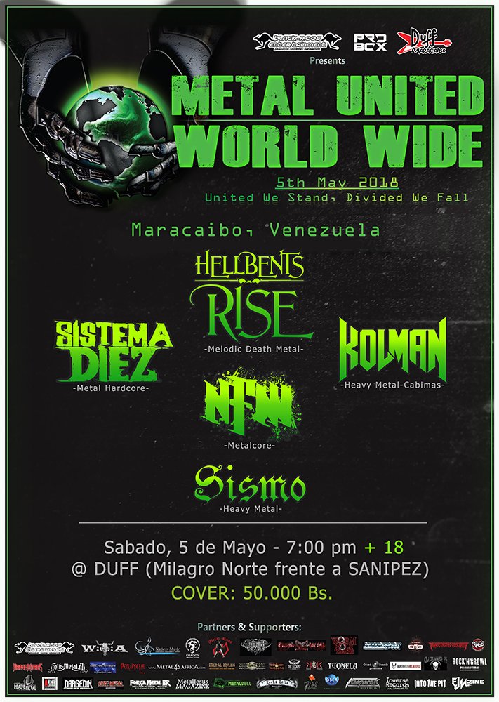 Estaremos en el Metal United World Wide de nuestra ciudad el 5 de mayo juento a <a href="/HellbentsRise/">Hellbents Rise</a> <a href="/metalsismo/">SISMO</a> <a href="/NotForMemories/">Not For Memories</a> #kolman