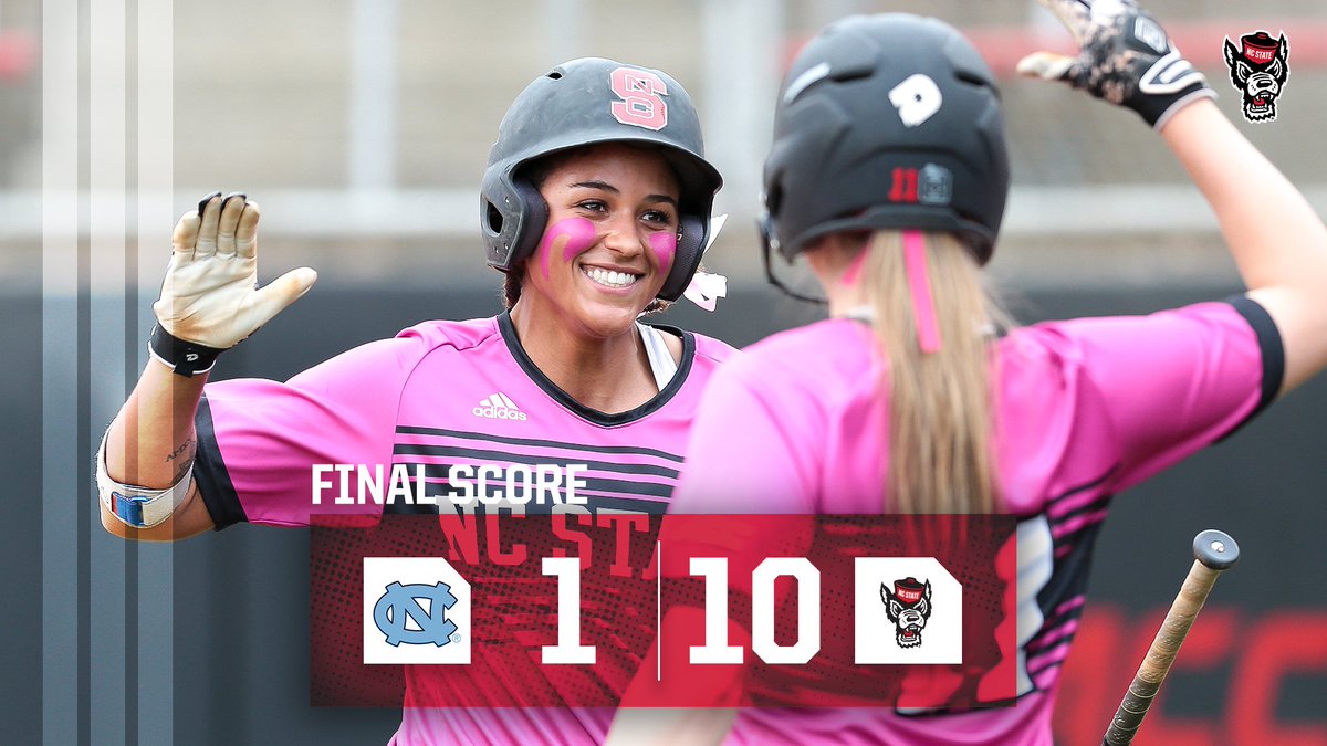 PackSoftball's tweet photo. ICYMI - #PackSB evened the series yesterday with a 10-1 run-rule win at UNC-Chapel Hill
Our 1⃣7⃣ hits in yesterday's game was the most in a single game against the Tar Heels and second-most in program history https://t.co/NunZynHsoB