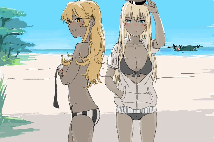 アイオワさんとビスマルクさん 