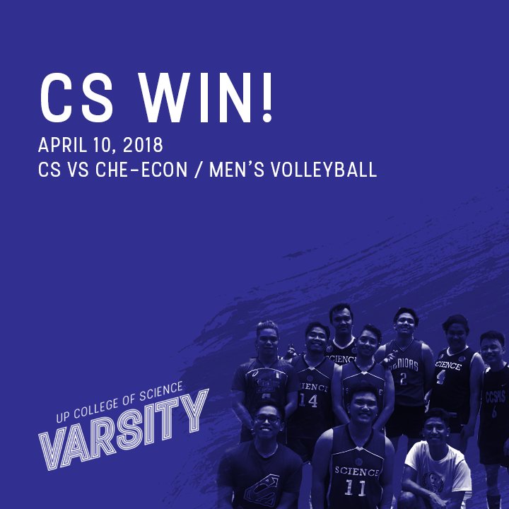 upcssc's tweet photo. #DilGames
Congratulations to the CS Men's Volleyball team for winning once again last April 10, this time against CHE-Econ!
Let's keep supporting our CS Varsity teams!
#CSTheBest
#GalawCS https://t.co/SvQAbuyc3b