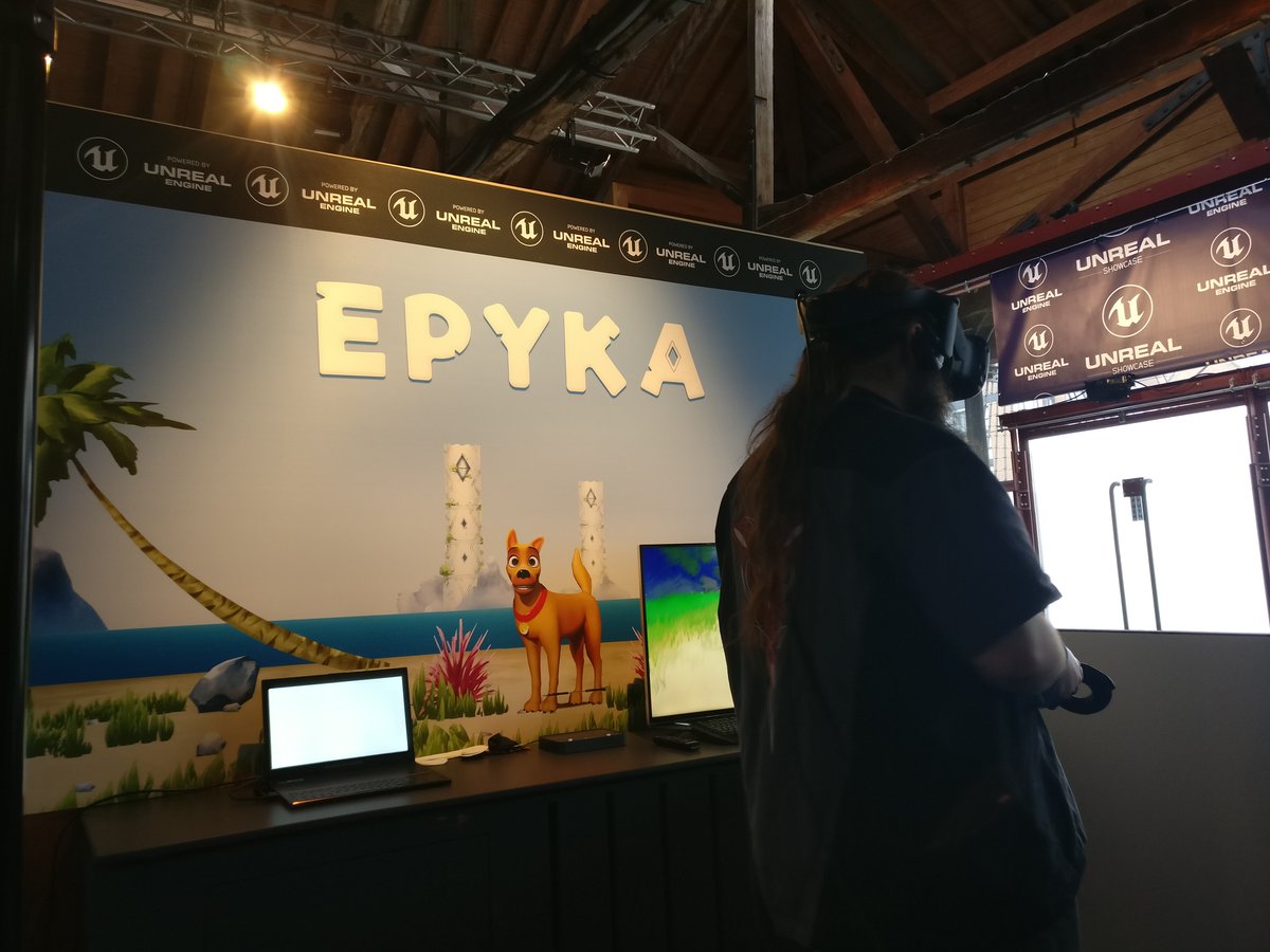 ReadyUp's tweet image. #VR is usually a big part of any @EGX show floor, and it's been no different at #Rezzed2018! We played #EPYKA, by @SingularVR, a game where you're an archaeologist solving puzzles on a mysterious island, guided by a dog!
