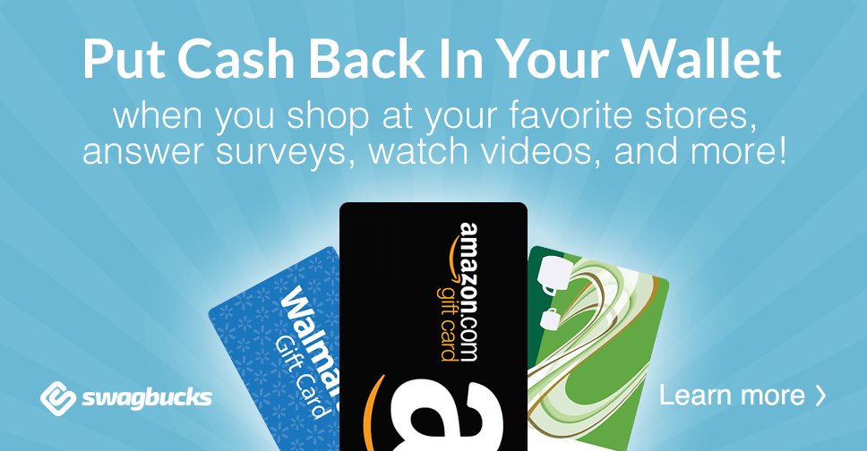 RealHollywoodTr's tweet photo. Swagbucks is the BEST!  Make $ from home 4 easy tasks &amp; save on things you already buy #swag  https://t.co/93JVAdDmBm https://t.co/0EVFFutKwD