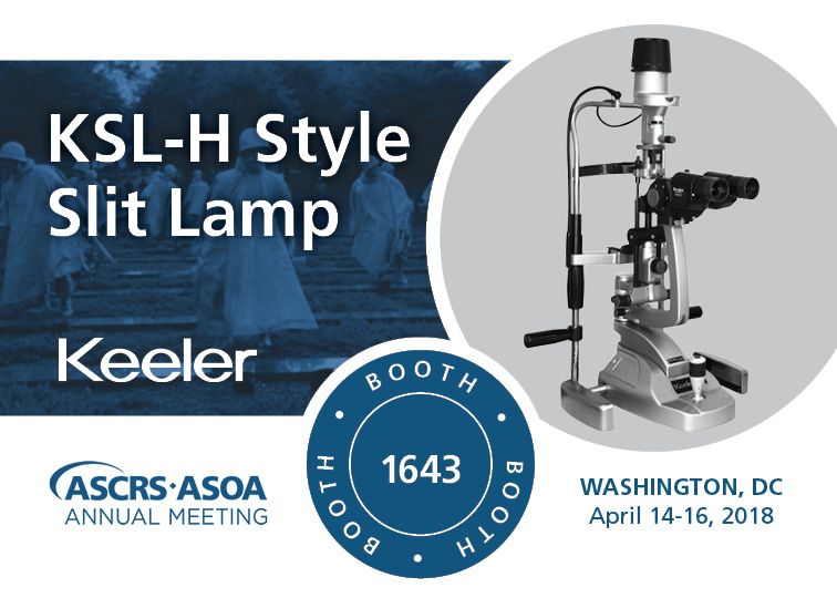 accutome's tweet photo. KSL-H Style Slit Lamps from Keeler. Stop by Booth #1643 at ASCRS Washington DC, April 14-16th 2018.
https://t.co/AFWQStAnq0 https://t.co/vuXGOsDBpF