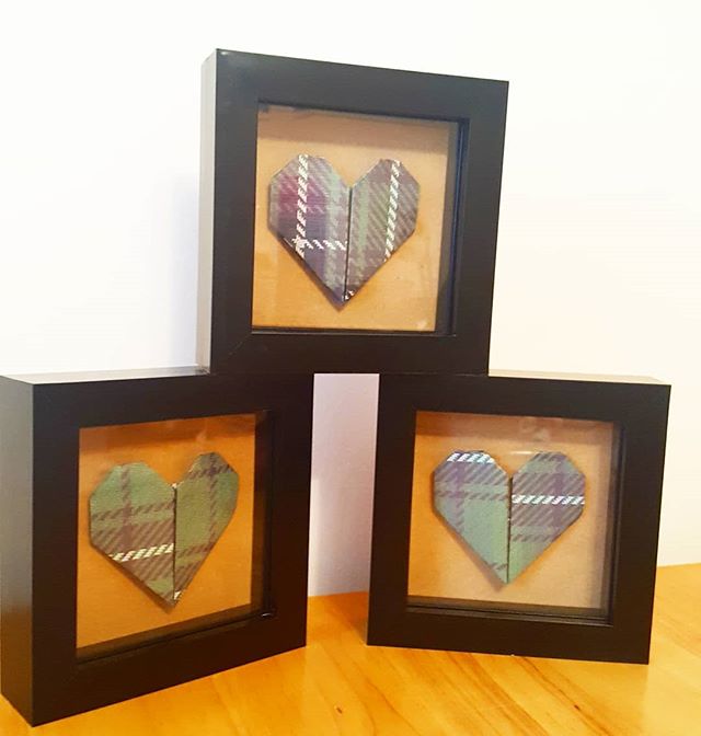 Im very happy to let you know that these MacLean Hunting Tartan Origami Frames are now available at <a href="/duarttearoom/">Duart Tearoom</a> on the Isle of Mull! 
Exclusively in their shop - I'd love to know your thoughts on them! 
#maclean #macleantartan #duartcastle #clanmaclean #origami #origamiheart #t