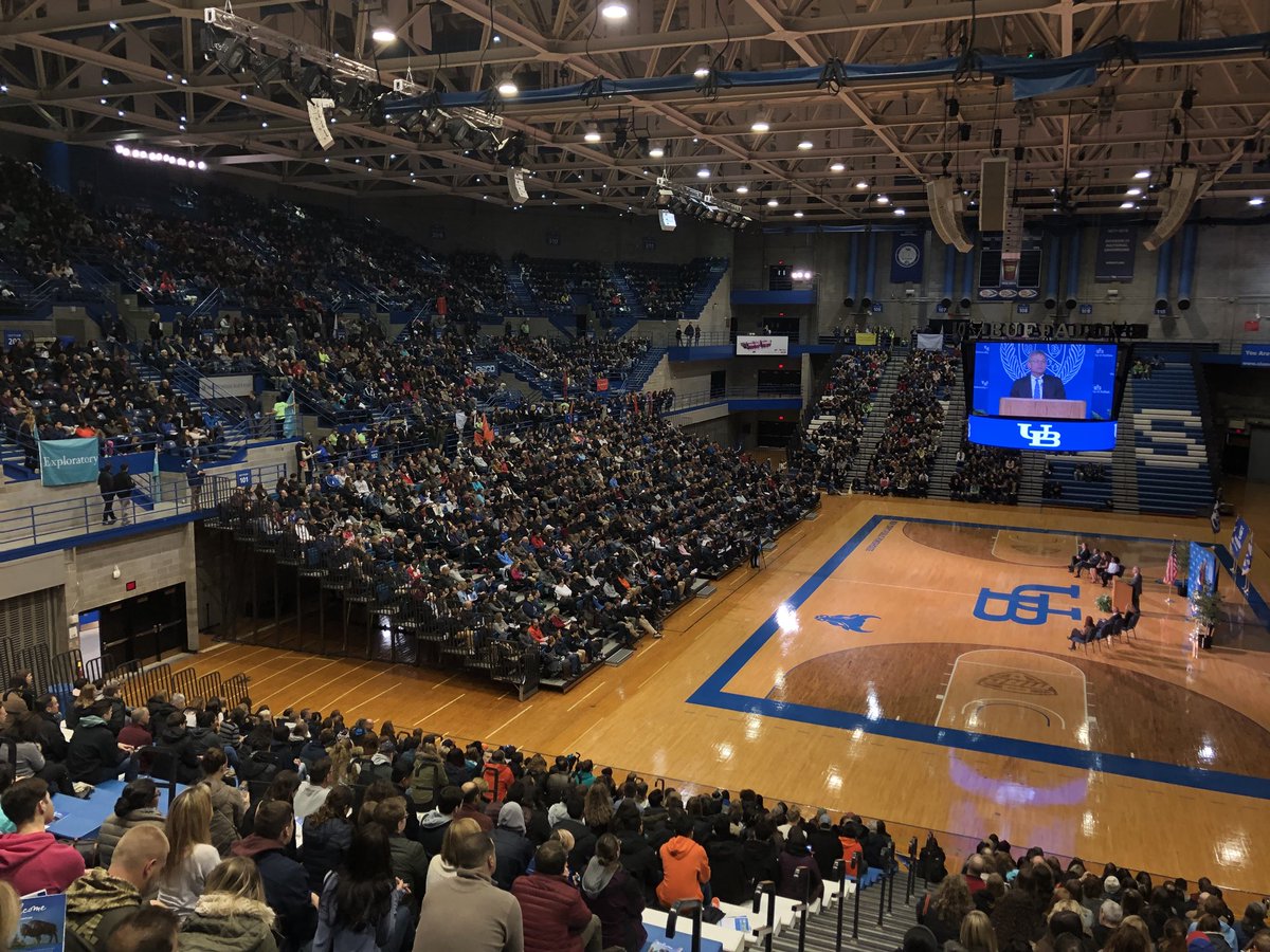 markgr's tweet photo. Provost Zukoski addressing a full house at #ub360. At #ubuffalo, April ice brings May flowers π https://t.co/bUav5p2e8V
