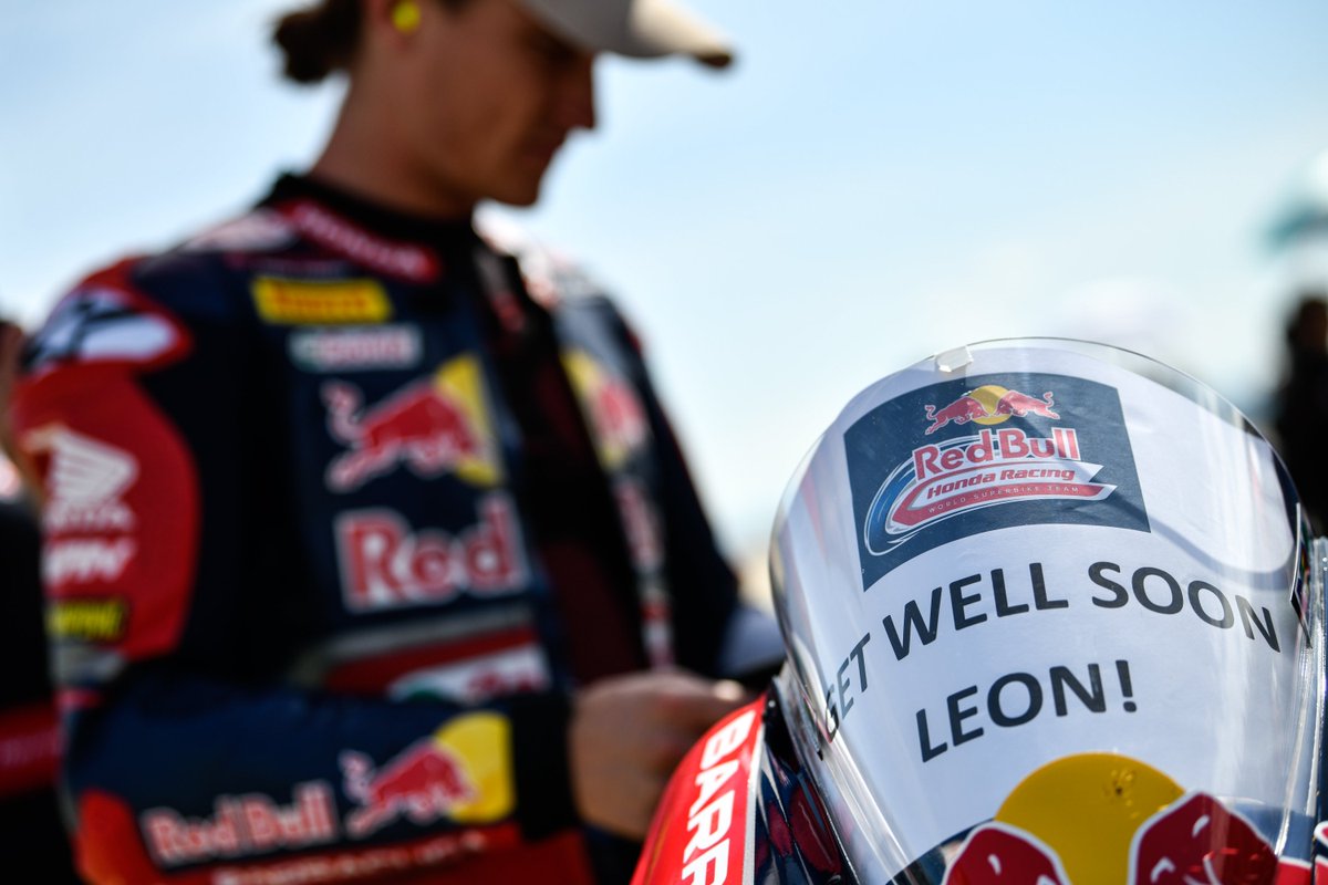 HondaWSBK's tweet photo. UPDATE: We're happy to report that @leoncamier will be leaving hospital in Alcaniz this afternoon and heading home to Andorra today to continue with his recovery. We wish him a speedy recovery and look forward to welcoming him back on his #Fireblade soon! https://t.co/J9FDoMZ5Ge