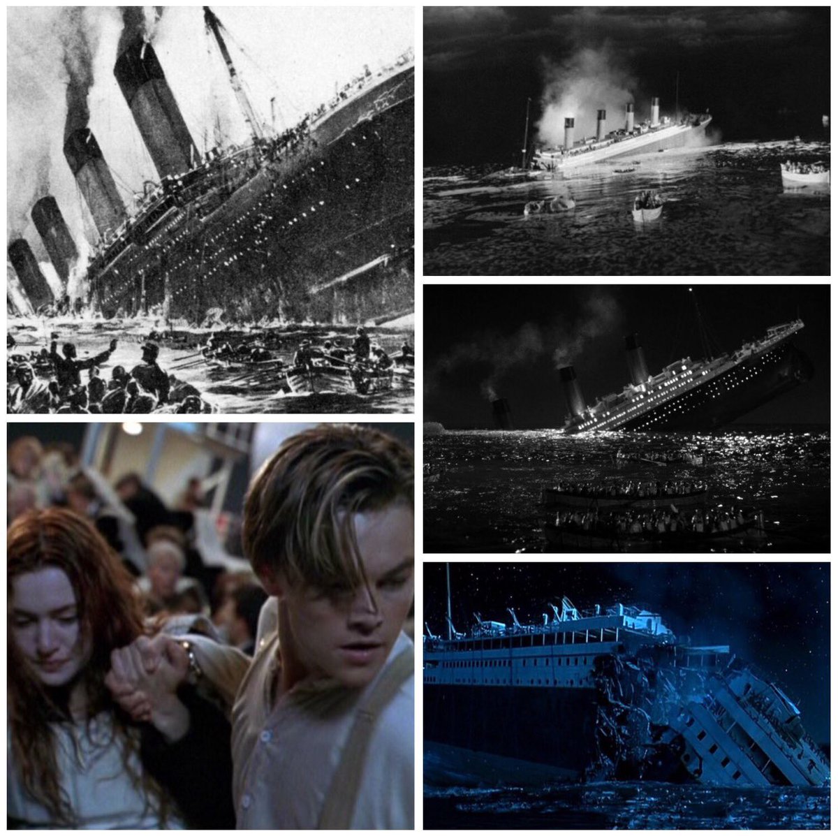 anujprataps's tweet photo. #OnThisDay in 1912, at 05.18 GMT, the RMS Titanic sinks. Some film depictions: #Titanic #Titanic106 🏭
#RoseJack 💔 @LeoDiCaprio ❤ https://t.co/kUQaV6gIyV