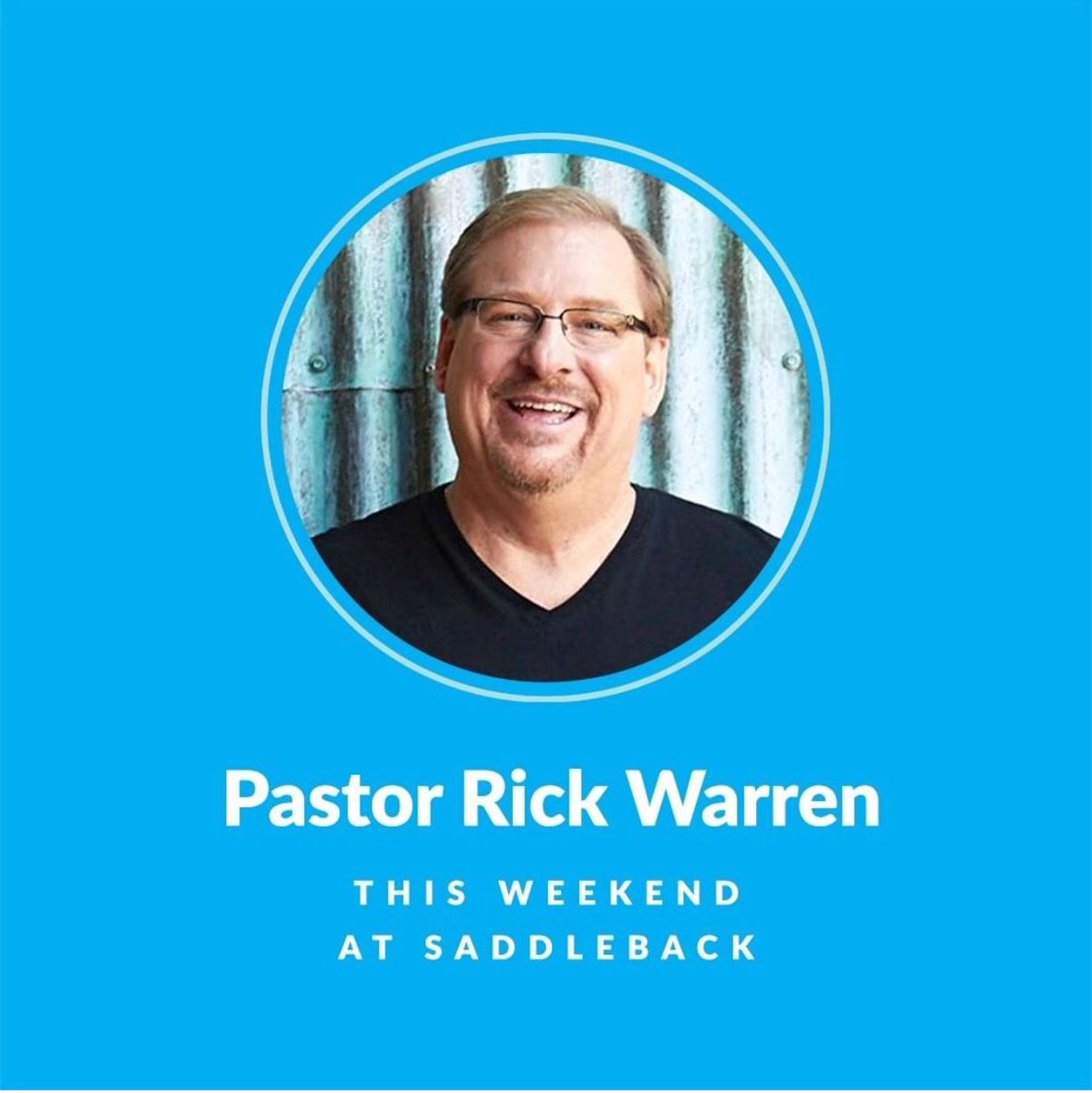 SaddlebackMen's tweet photo. Join us this weekend as @PastorRickWarren kicks off “Living With A Margin” by sharing how you can make space to slow the pace of your life. You will learn how to lower stress and raise your peace of mind.
#Saddlebackmen #SaddlebackChurch https://t.co/7jna7bHq2j