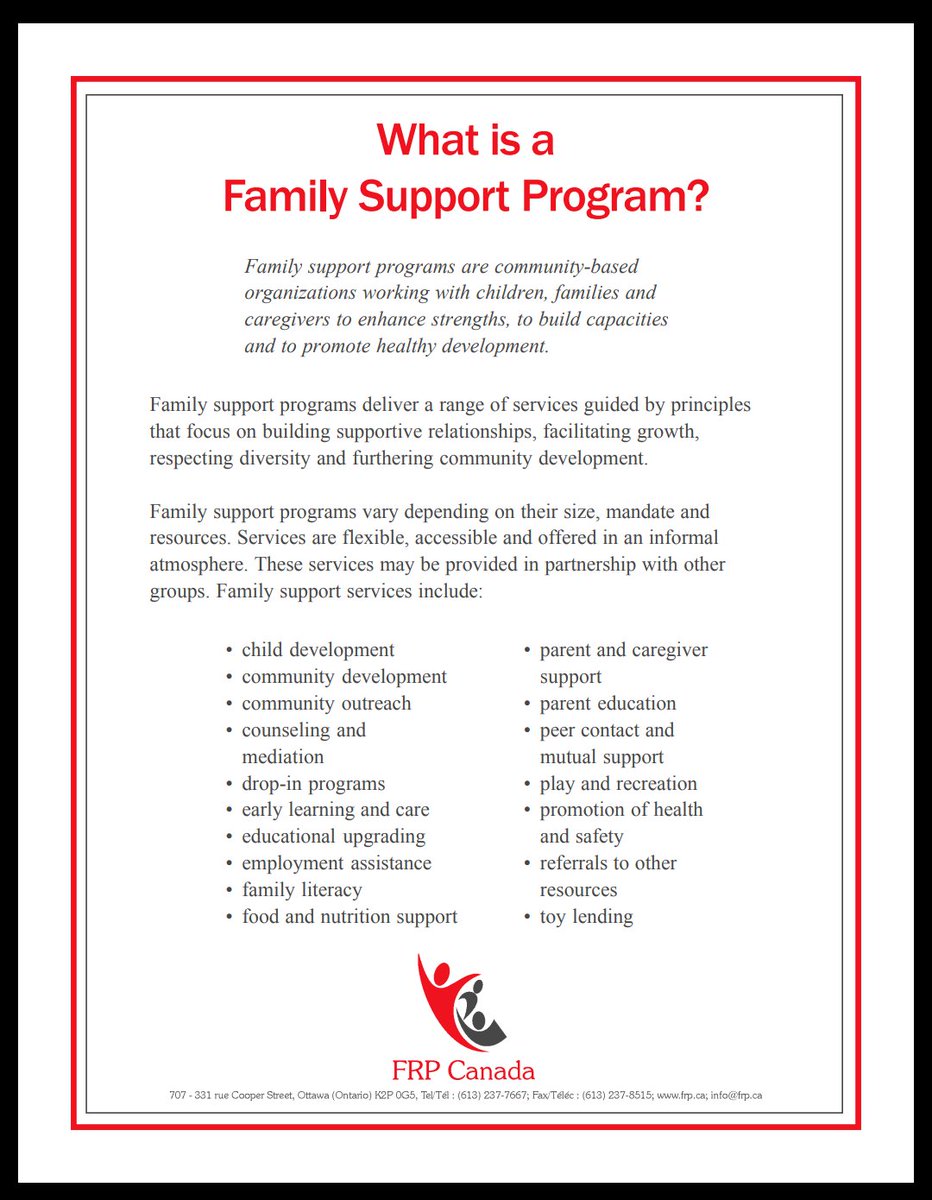 FSmatters's tweet photo. Here are the rest as well as @FRPCanada's Guiding Principles and What is a Family Support Program? Thank you to all who participated! Follow us to keep in touch! #RaisingtheBarConference #fsmatters https://t.co/kxq7mnhBGa