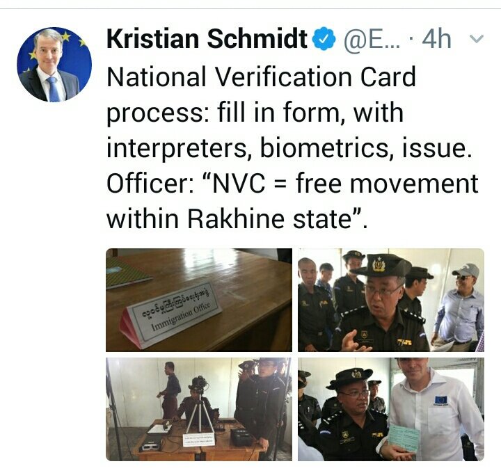#Bengali(so called Rohingya) people are foreigners.
They have to hold NVC National Verification Card.