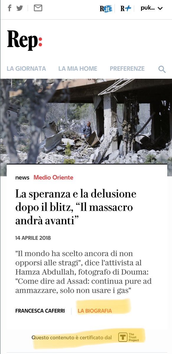 massimo_russo's tweet photo. More and more @repubblica stories as this one by Francesca Caferri https://t.co/H7TfwbBygQ are filed following @_trustproject standards. A way to the strenghten the relationship with its readers https://t.co/fgYkoSPAa1