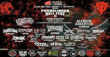 SELAMAT SORE DENGAN BERAT HATI KAMI ALERION ADELPHIA MENGCANCEL ACARA PURBALINGGA HELL FEST 
WE ARE STILL METAL \M/